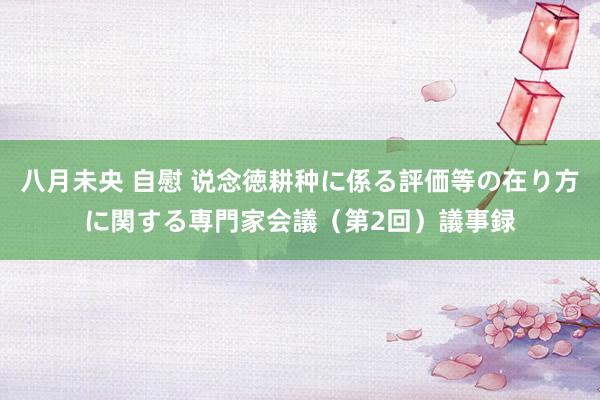 八月未央 自慰 说念徳耕种に係る評価等の在り方に関する専門家会議（第2回）　議事録